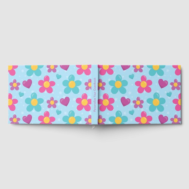 Sternenstaub Blüten Serviette Gästebuch (Voll)