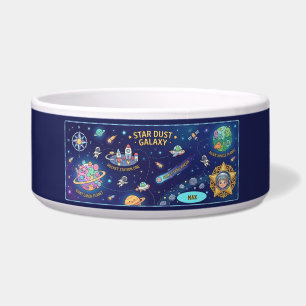 Sternenstaub-Galaxie-Weltraumkarte Keramik-Haustie Napf