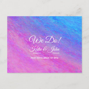 Sternenstaub Meer-Hochzeit RSVP- Einladungspostkarte
