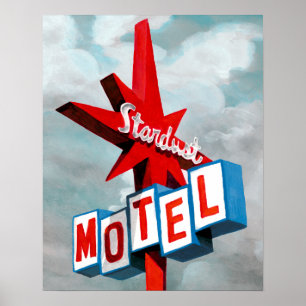 Sternenstaub-Motelschild Poster