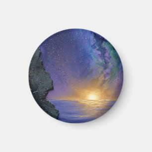 Sternenstraße Galaxie Sonnenuntergang Ozean Sonnen Magnet