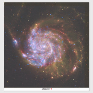 Sternentstehung im Pinwheel: M101 Galaxie Aufkleber