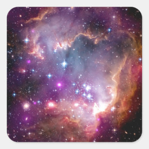 Sternentstehung in NGC 602 - NASA Hubble-Weltraumf Quadratischer Aufkleber