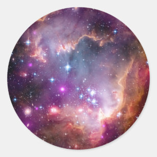 Sternentstehung in NGC 602 - NASA Hubble-Weltraumf Runder Aufkleber