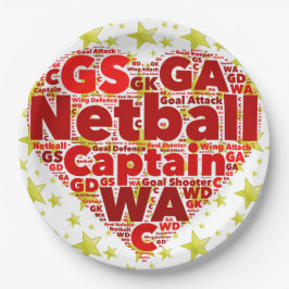 SterneThemed Netball-Party Pappteller
