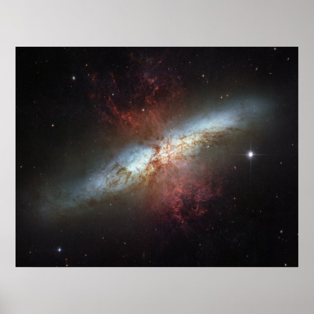 Sternexplosion Galaxie M82 Poster (Vorne)