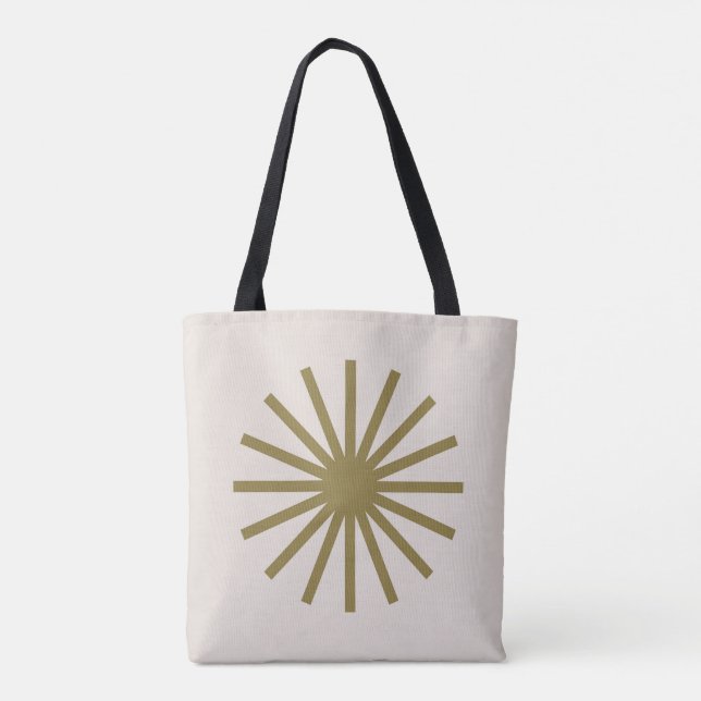Sternexplosion Gold & Linen White Tasche (Rückseite)