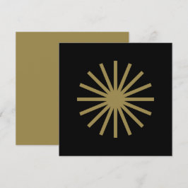 Sternexplosion Gold und Schwarz Einladung