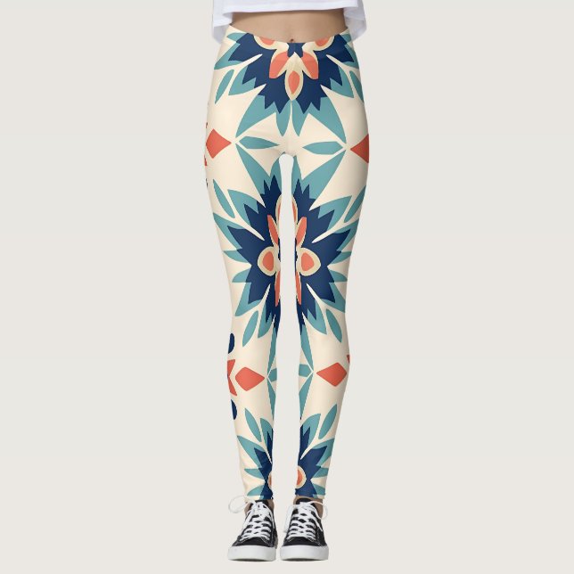 Sternexplosion Ikat Pattern Leggings (Vorderseite)