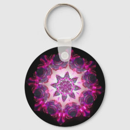 Sternexplosion Kaleidoskop in Rosa/Lila Schlüsselanhänger
