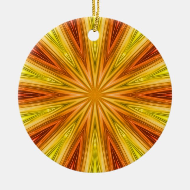Sternexplosion Kaleidoskop Keramik Ornament (Vorne)