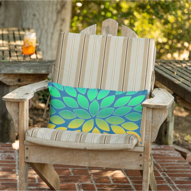 Sternexplosion Modernes Blume Muster Design Muster Lendenkissen (Stuhl )