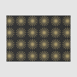 Sternexplosion Muster Schwarz und Gold Seidenpapier