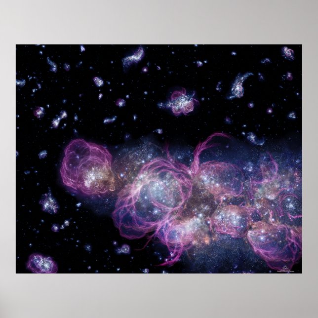 Sternexplosion Stellar Fireworks Finale Weltraum Poster (Vorne)