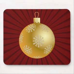 Sternexplosion Streifen Ornament Mousepad, Rot & G Mousepad
