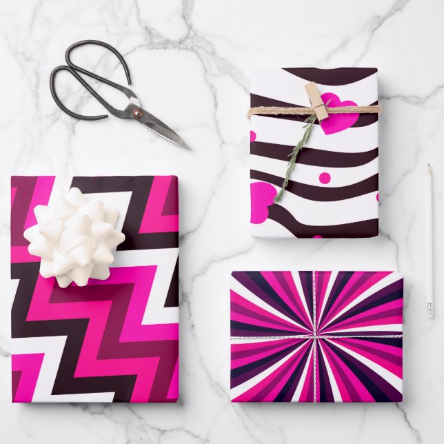 Sternexplosion Wrapping Paper  Geschenkpapier Set (Vorderseite)