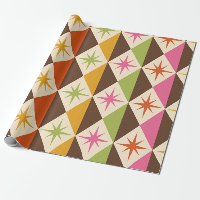 Sternexplosionen des Mittelalters auf Harlequin Di Geschenkpapier (Ungerollt)