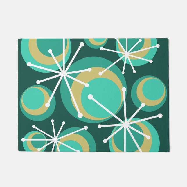 Sternexplosionen des mittleren Jahrhunderts Aquama Fußmatte (Vorderseite)