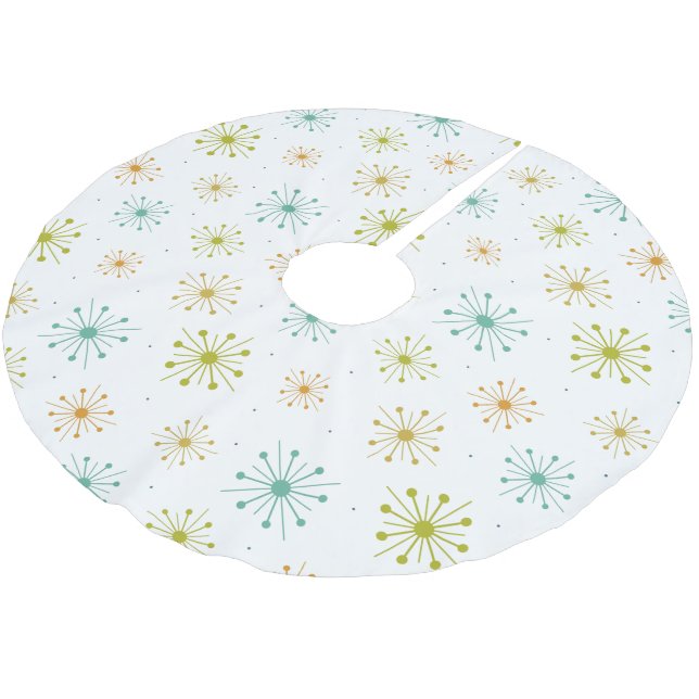 Sternexplosionen für Feuerwerkskörper Mitte des 19 Polyester Weihnachtsbaumdecke (Schrägansicht)