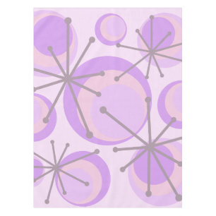 Sternexplosionen-Lavendel des mittleren Jahrhunder Tischdecke