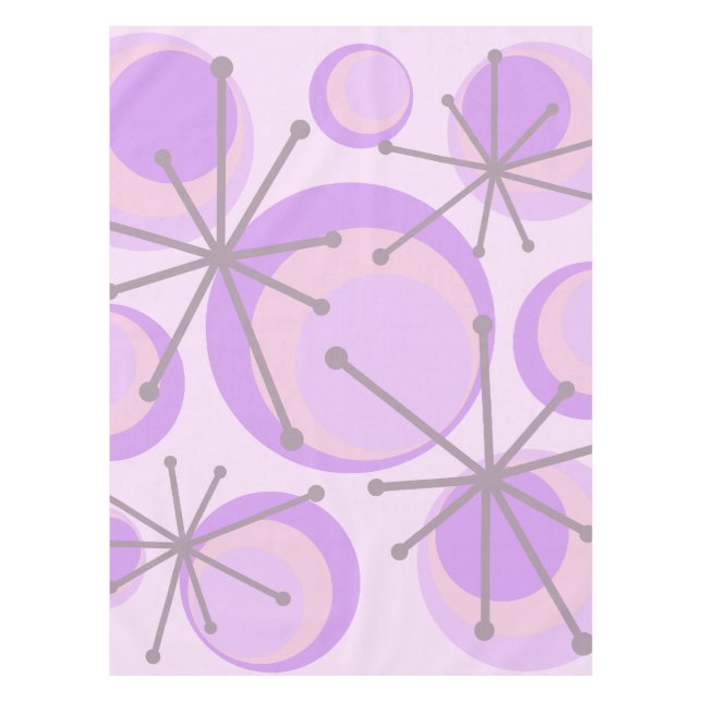 Sternexplosionen-Lavendel des mittleren Jahrhunder Tischdecke (Vorderseite)