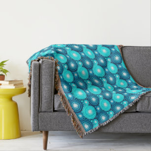 Sternexplosionen und Pinwheels, indigo und türkis Decke