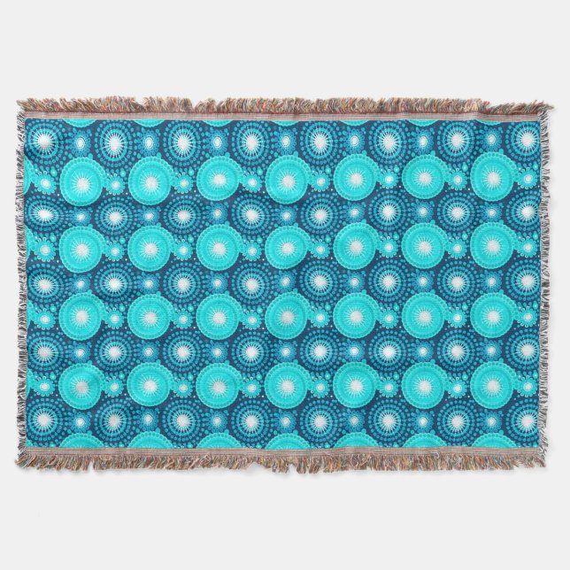 Sternexplosionen und Pinwheels, indigo und türkis Decke (Vorderseite)