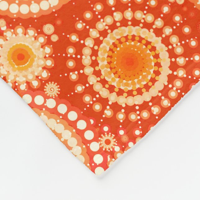 Sternexplosionen und Zahnräder, Mandarinen Fleecedecke (Ecke)