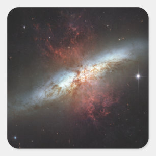 Sternexplosiongalaxie, unordentlichere 82 quadratischer aufkleber