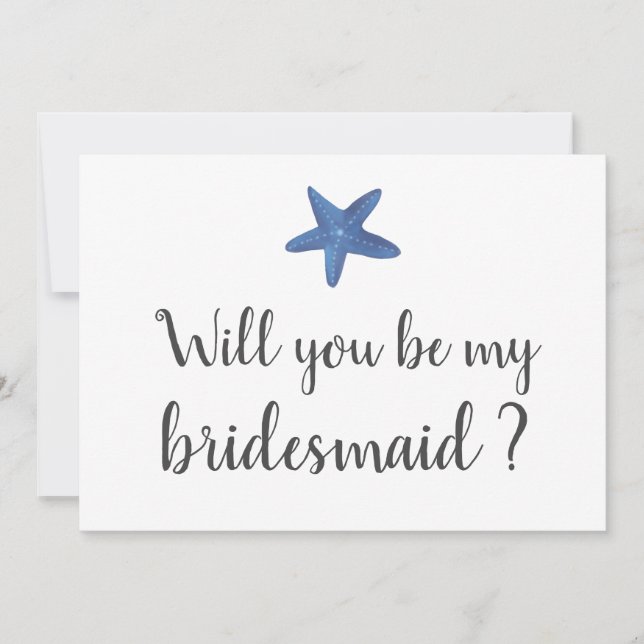 Sternfisch | Ocean Wedding Bridesmaid Einladung (Vorderseite)