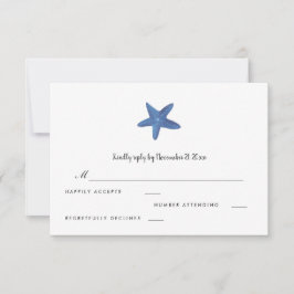 Sternfisch | Ocean Wedding RSVP Karte