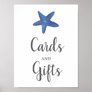 Sternfisch Ozeanhochzeitkarten und -geschenke Poster