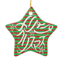 Sternförmige Weihnachtsgrüße-Typografie in 9 Sprac
