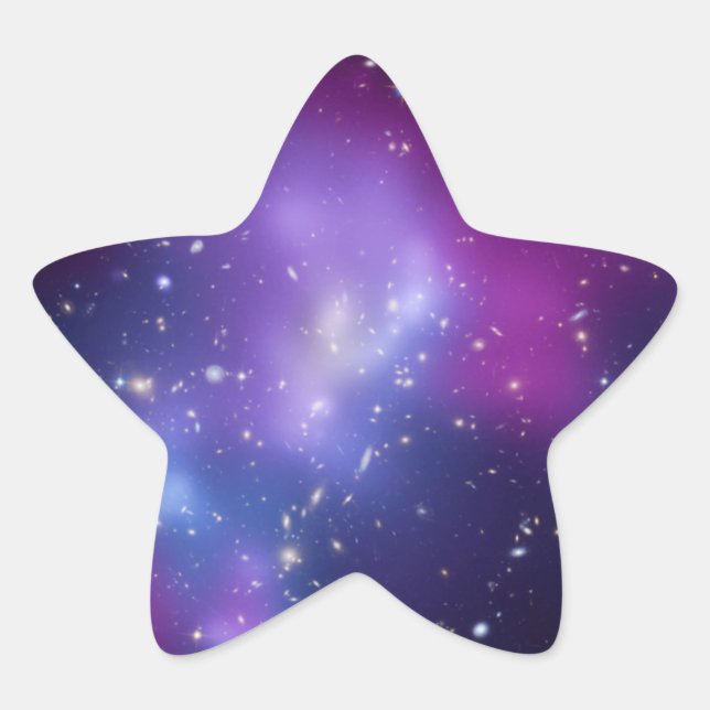 Sternförmiger Aufkleber für Galaxienhaufen (Vorderseite)