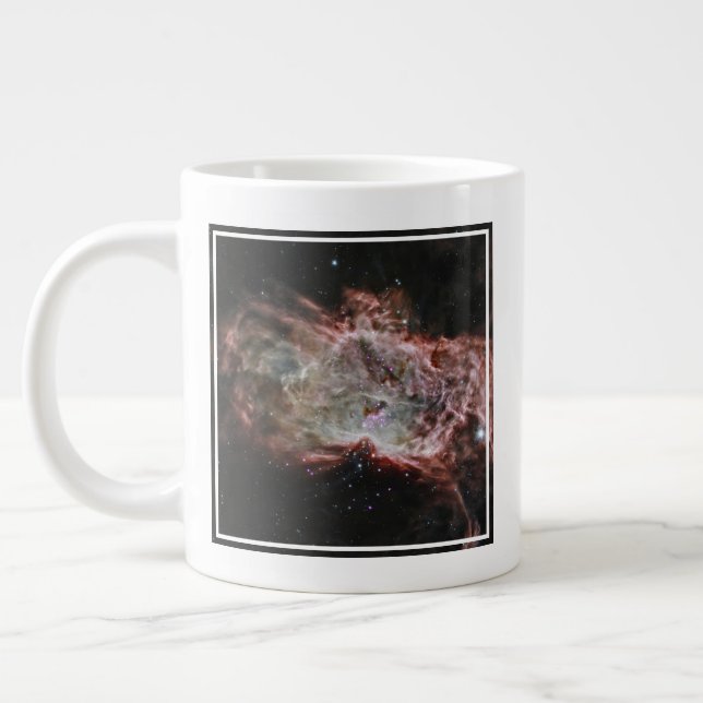 Sternhaufen im Zentrum des Flammennebels. Jumbo-Tasse (Links)
