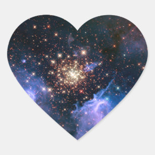 Sternhaufen NGC 3603 (Hubble) Herz-Aufkleber