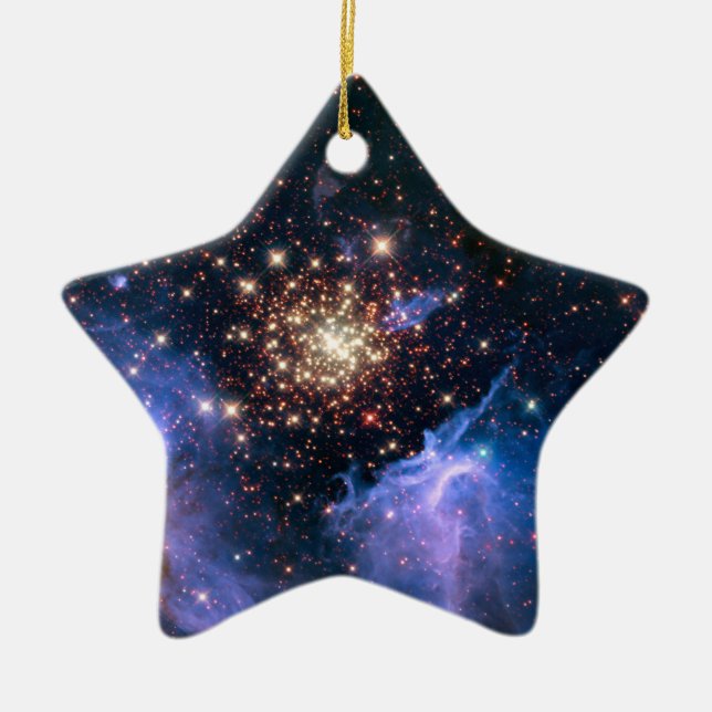 Sternhaufen NGC 3603 (Hubble) Keramik Ornament (Vorne)