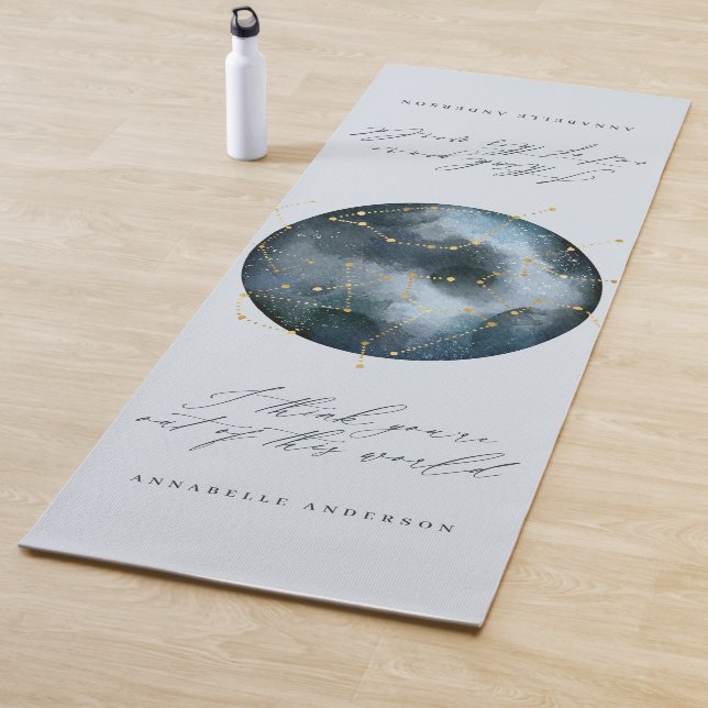 Sternkonstellation Aquarellmond Yogamatte (Beispiel)