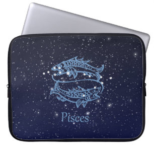 Sternkonstellation und Sternzeichen mit Sternen Laptopschutzhülle