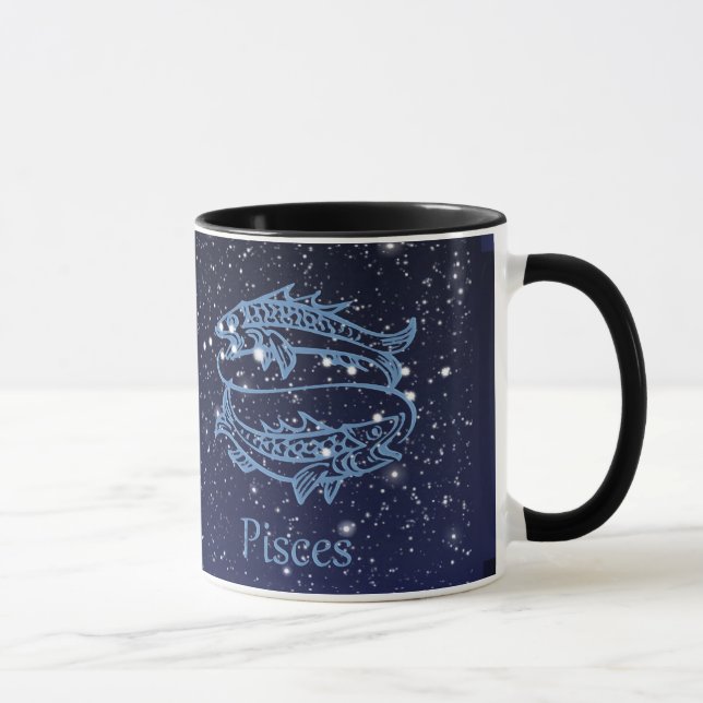 Sternkonstellation und Sternzeichen mit Sternen Tasse (Rechts)
