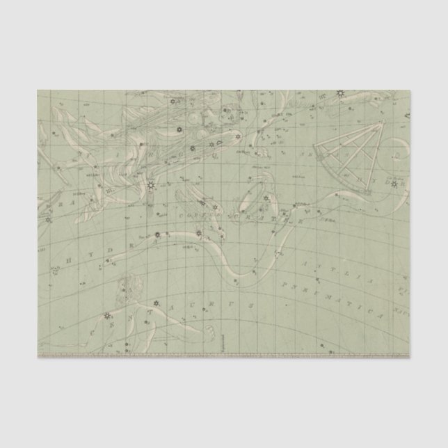 Sternkundliche Karte Seidenpapier (Vorderseite)