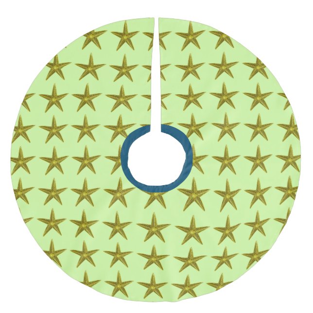 Sternmeer Polyester Weihnachtsbaumdecke (Vorderseite)