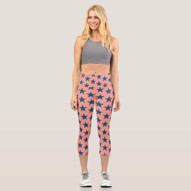 Sternmuster 4 capri leggings (Vorderseite)