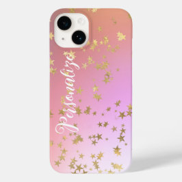 Sternmuster für lila Goldgefälle Case-Mate iPhone 14 Hülle