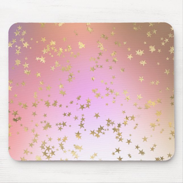 Sternmuster für lila Goldgefälle Mousepad (Vorne)