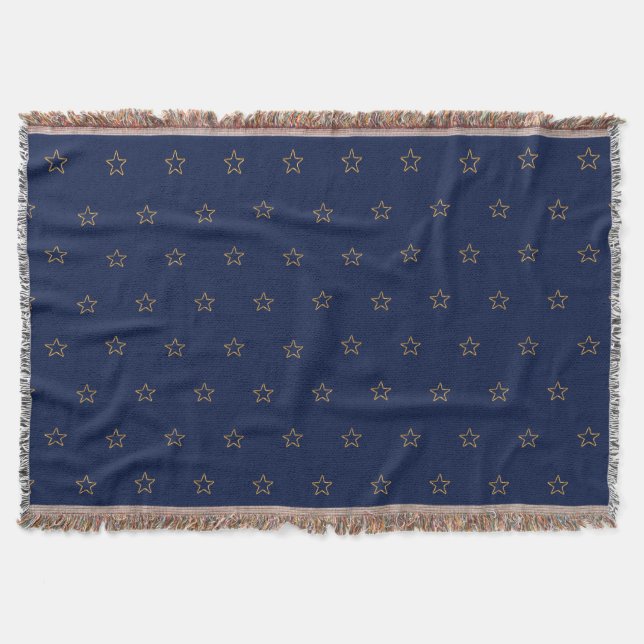 Sternmuster für Navy Blue Decke (Vorderseite)