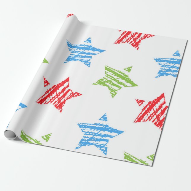 Sternmuster Geschenkpapier (Ungerollt)