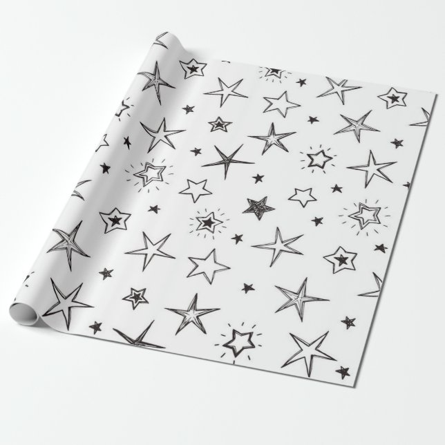 Sternmuster Geschenkpapier (Ungerollt)