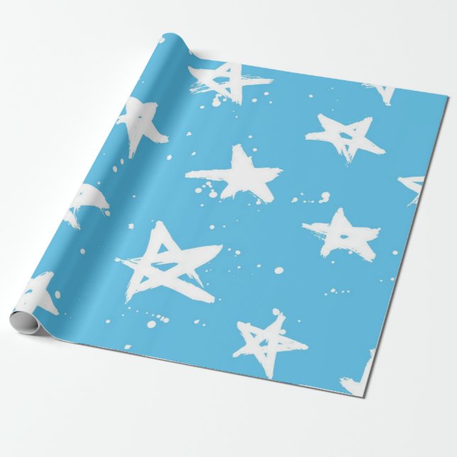 Sternmuster Geschenkpapier (Ungerollt)