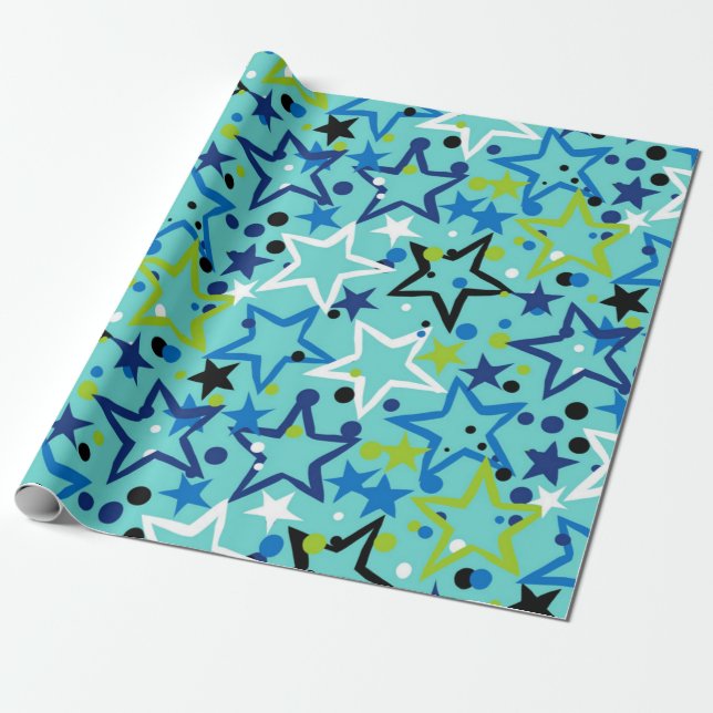 Sternmuster Geschenkpapier (Ungerollt)
